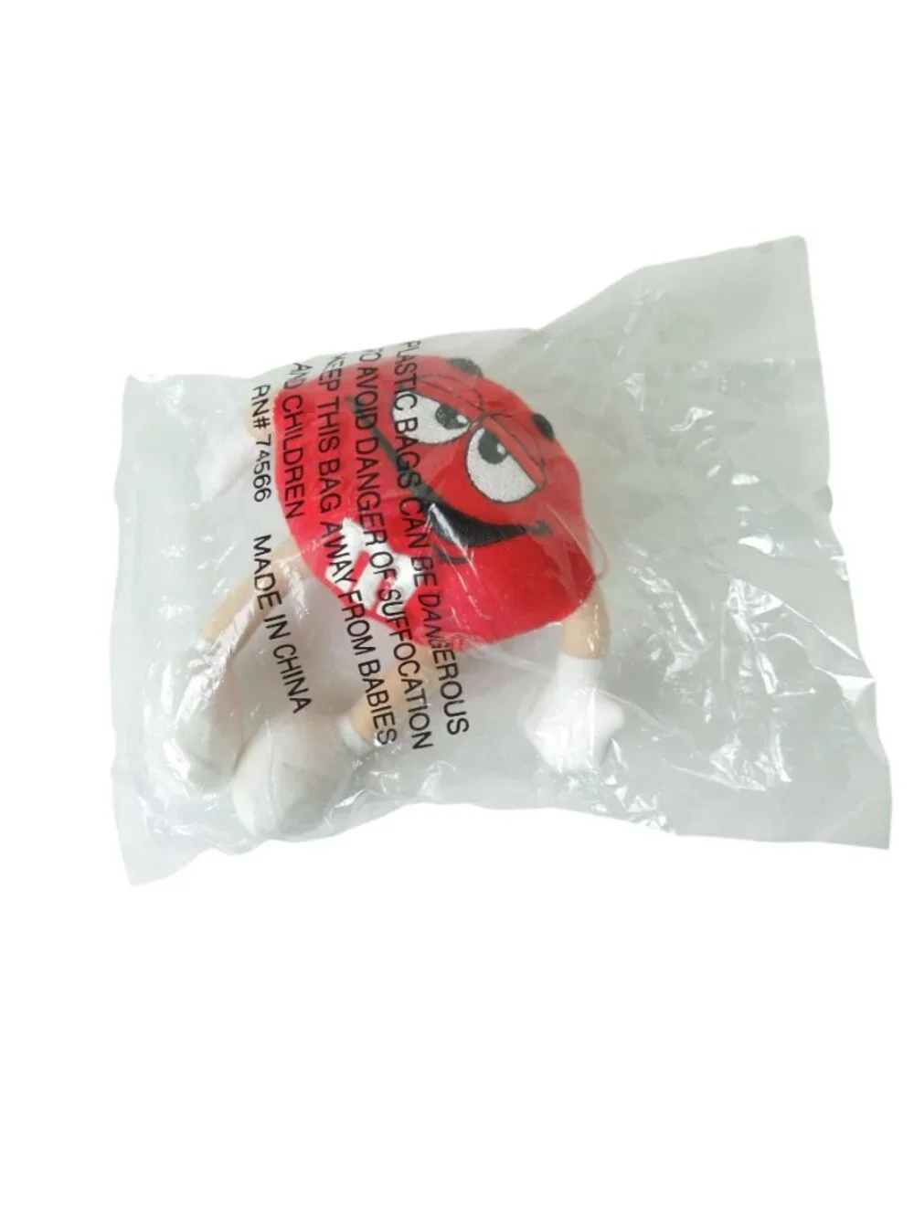 Vintage 1997 M&M’s Red Plush Ornament Sealed Mars Candy Character 5" - Picture 3 of 10